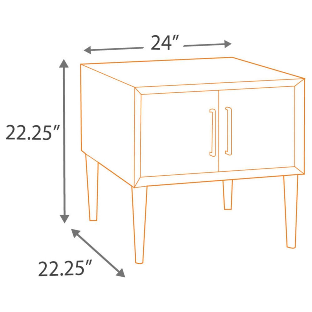 Signature Design by Ashley Kisper Square End Table in Dark Brown