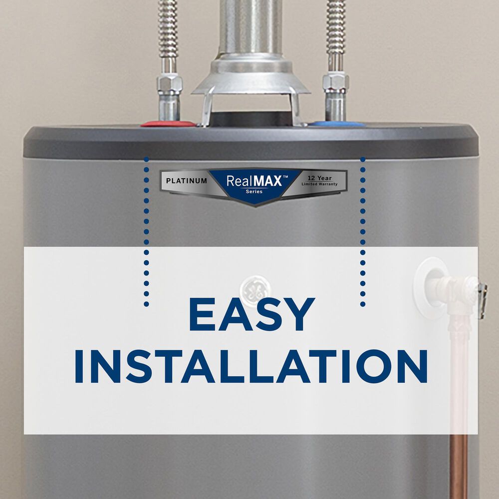 GE Appliances RealMAX Choice 30-Gallon Tall Liquid Propane Atmospheric Water Heater in Gray, , large