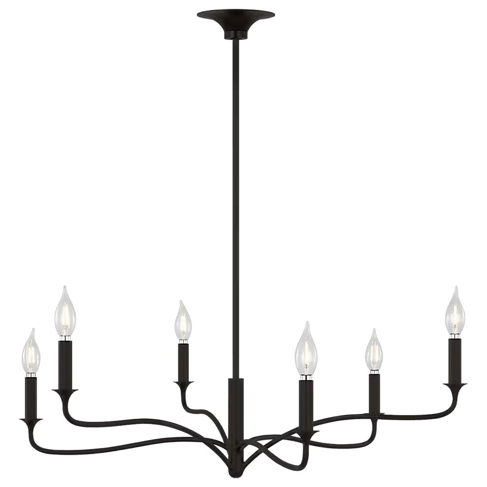 Visual Comfort Studio Chatsworth 6-Light Chandelier in Aged Iron, , large