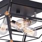 Vaxcel Bartlett 3-Light Flush Mount in Oil Rubbed Bronze and Satin Nickel, , large