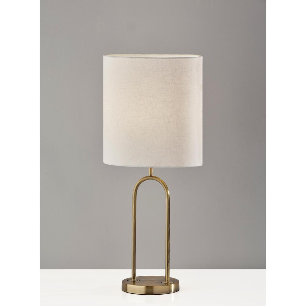 Adesso Joey Table Lamp in Antique Brass, , large