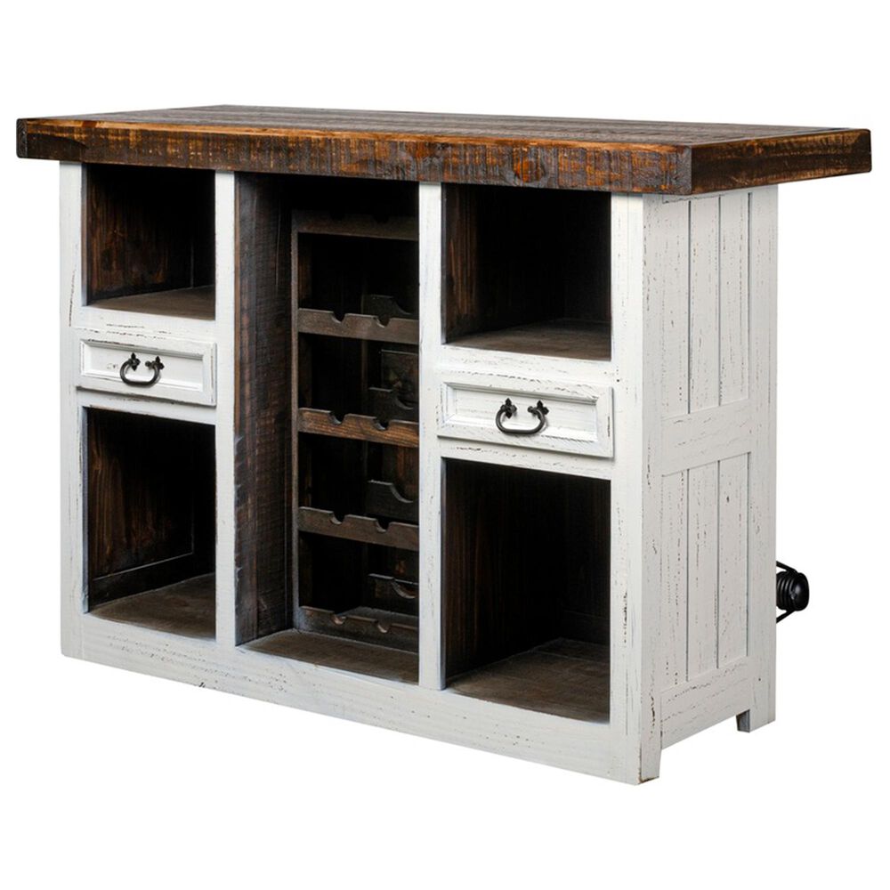 Rustic Imports Bar in Aged White Nebraska Furniture Mart