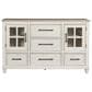 Ashley Shaybrock 5-Drawer Dresser in Antiqued White and Brown, , large