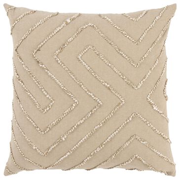 Rizzy Home 20" x 20" Poly Filled Throw Pillow in Neutral, , large