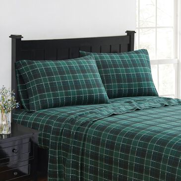 Pem America 4-Piece Queen Sheet Set in Green Plaid, , large
