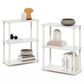 HOMLUX Turn-N-Tube 3-Tier Compact Open Storage Bookshelf in White (Set of 2), , large
