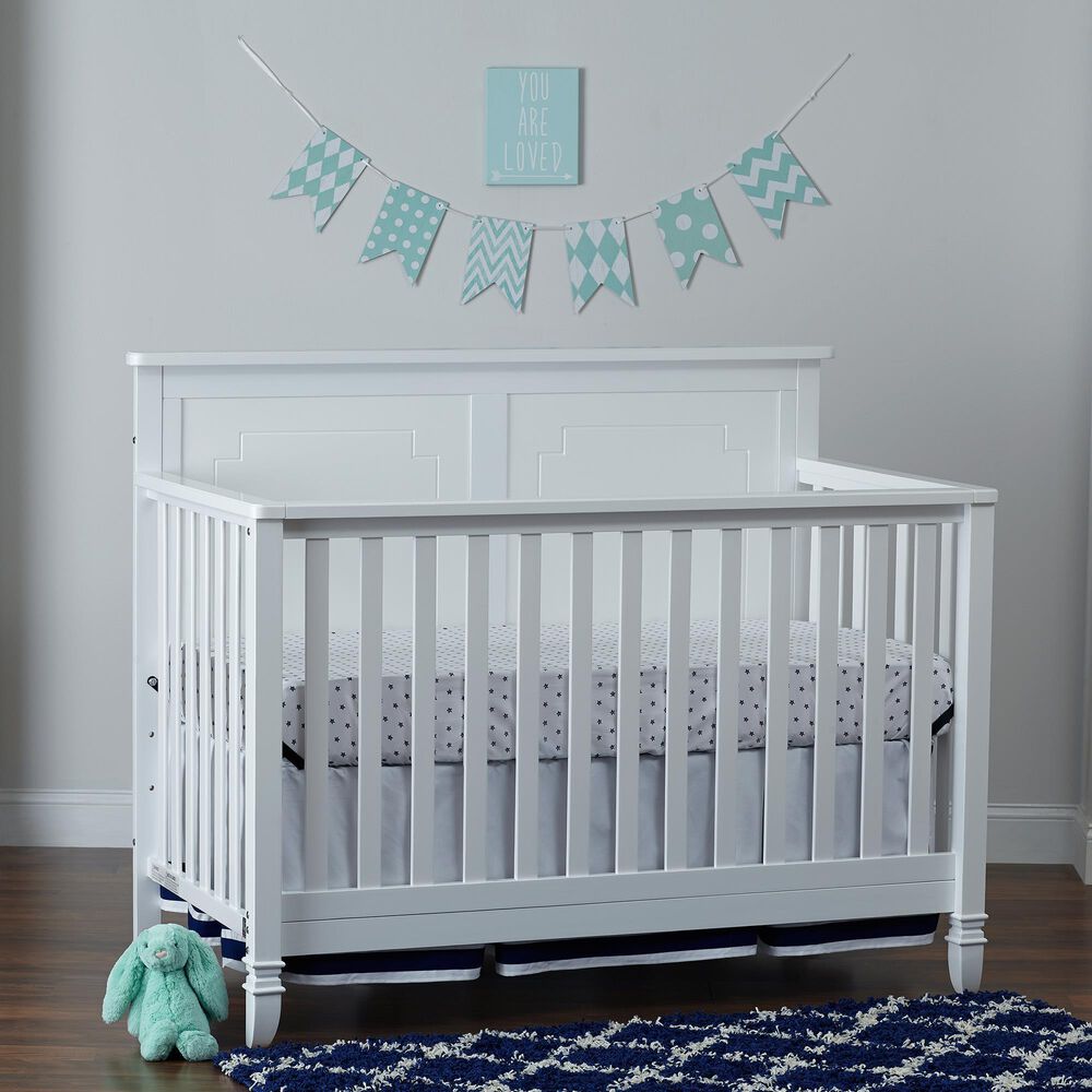 Suite Bebe Asher 4-in-1 Lifetime Crib in Blossom Gray ...