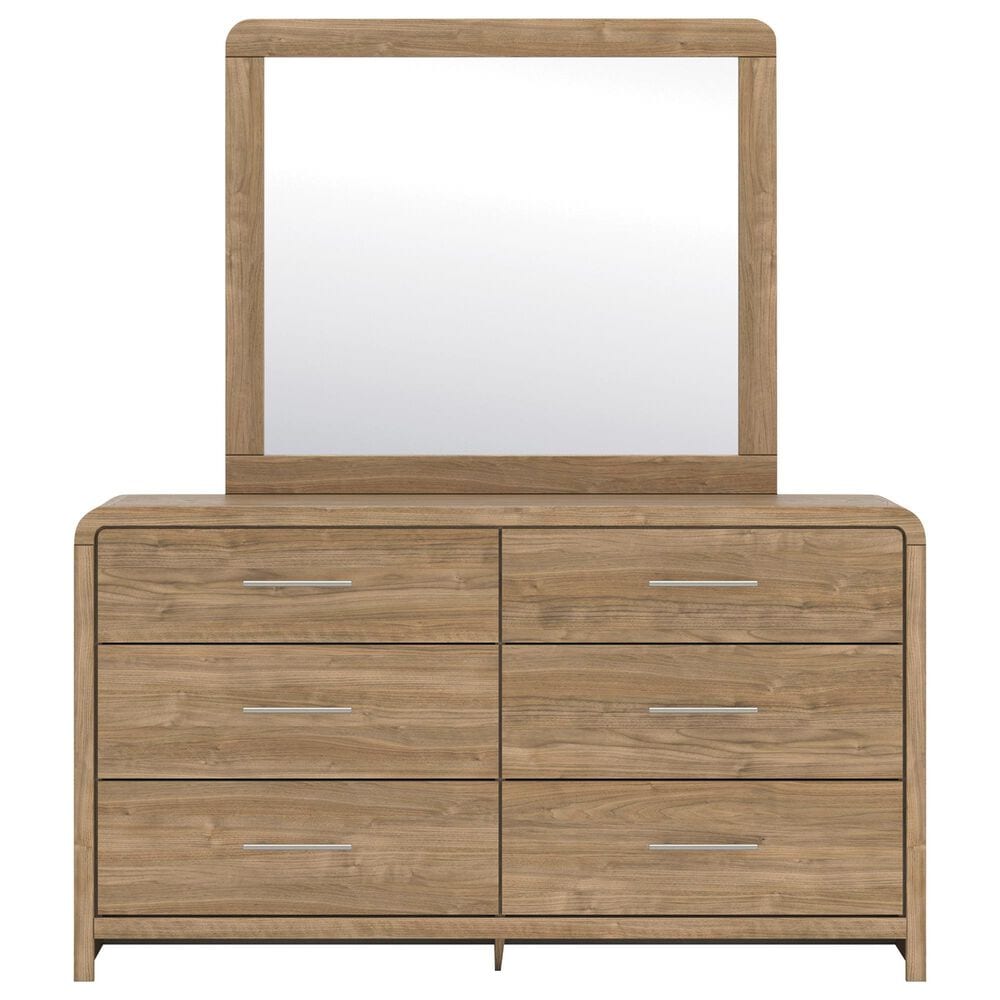 Ashley Gramburg 4 Piece Twin Platform Panel Bedroom Set in Warm Brown, , large