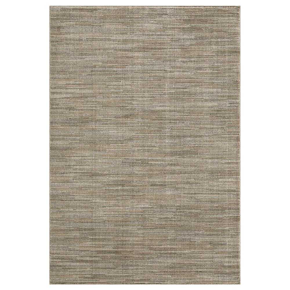 Oriental Weavers Atlas Solid Brown and Beige 7"10" x 10"10" Area Rug, , large