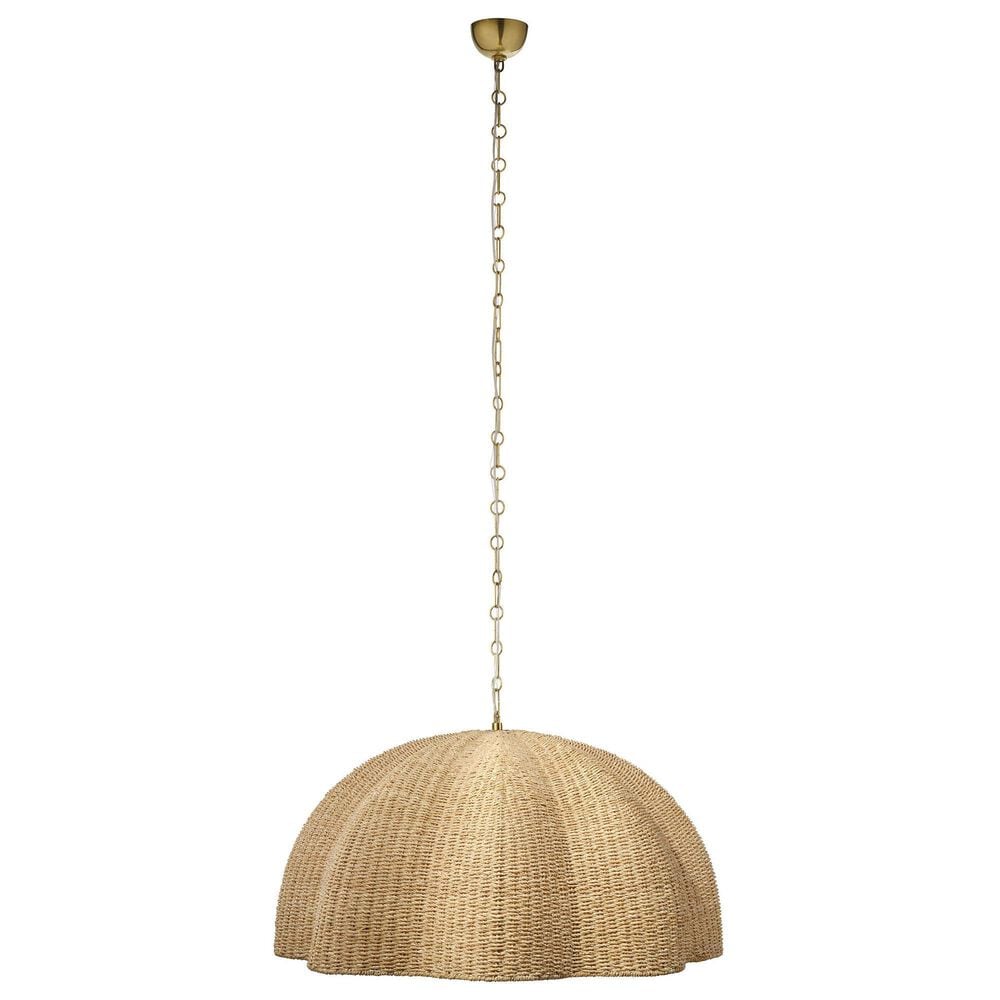 Jamie Young Direct Ship Norbury 1-Light Large Palm Leaf Pendant in Natural, , large