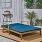 Hearth and Haven Perla Outdoor Double Chaise Lounge with Cushion in Teak, , large