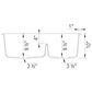 Blanco Diamond 1-3/4 Low Divide Double Bowl Kitchen Sink in Soft White, , large