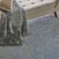 Nourison Silk Shadows 3"9" x 5"9" Grey and Blue Area Rug, , large