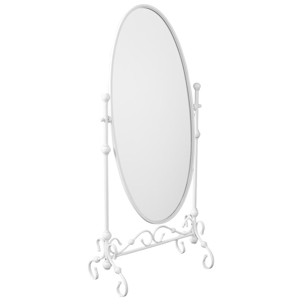Southern Enterprises Lourdes Cheval Mirror in White, , large