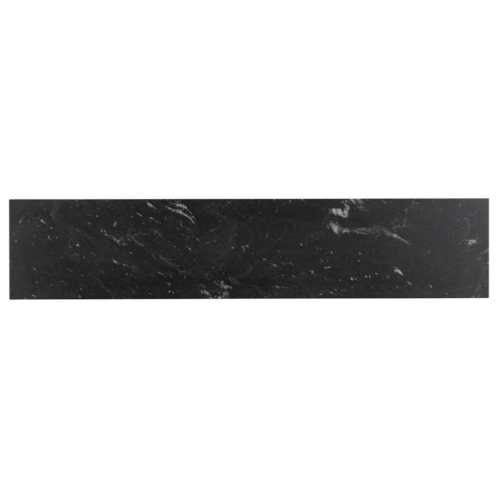 Four Hands Hammered Iron Console Table-Charcoal Marble, , large