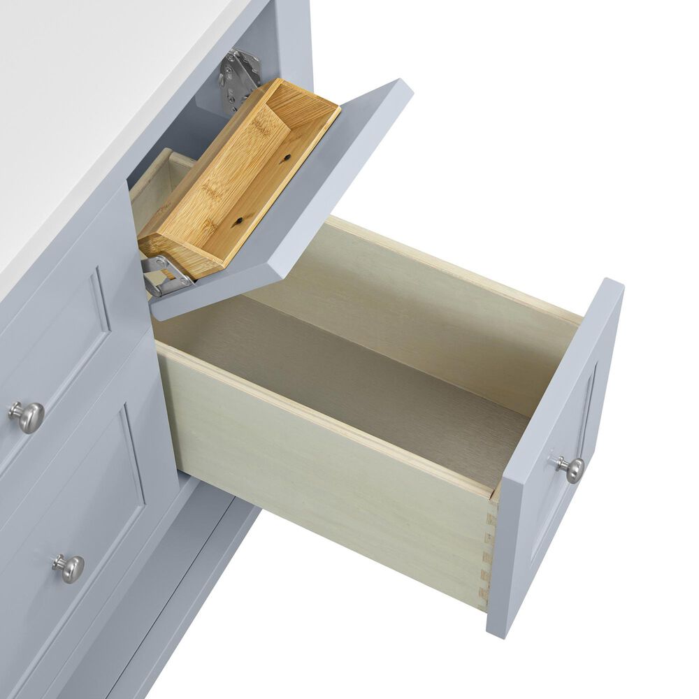 James Martin Vanities Breckenridge 36&quot; Single Bathroom Vanity Cabinet in Serenity Blue, , large
