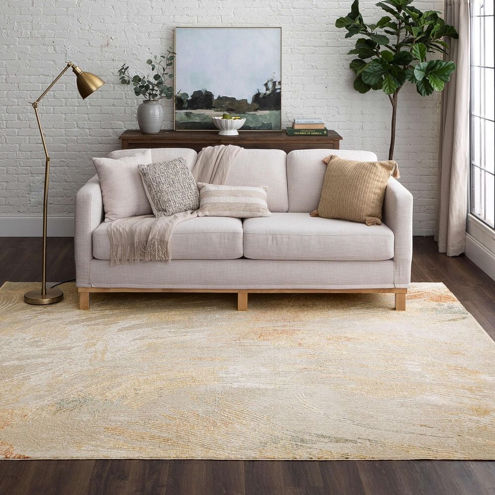 Karastan Memento Artifact 6&#39;6&quot; x 9&#39;10&quot; Beige Area Rug, , large