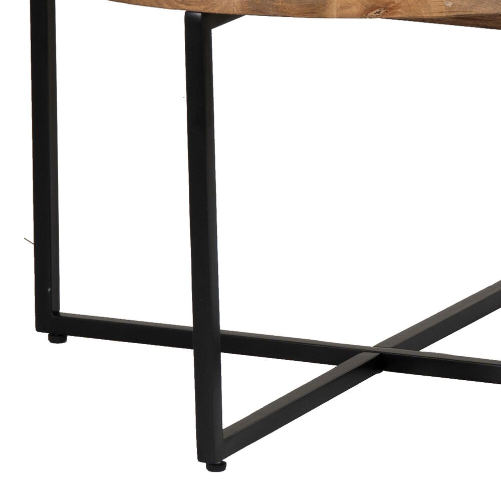 Linon Home Decor Evanston Coffee Table in Natural and Black, , large