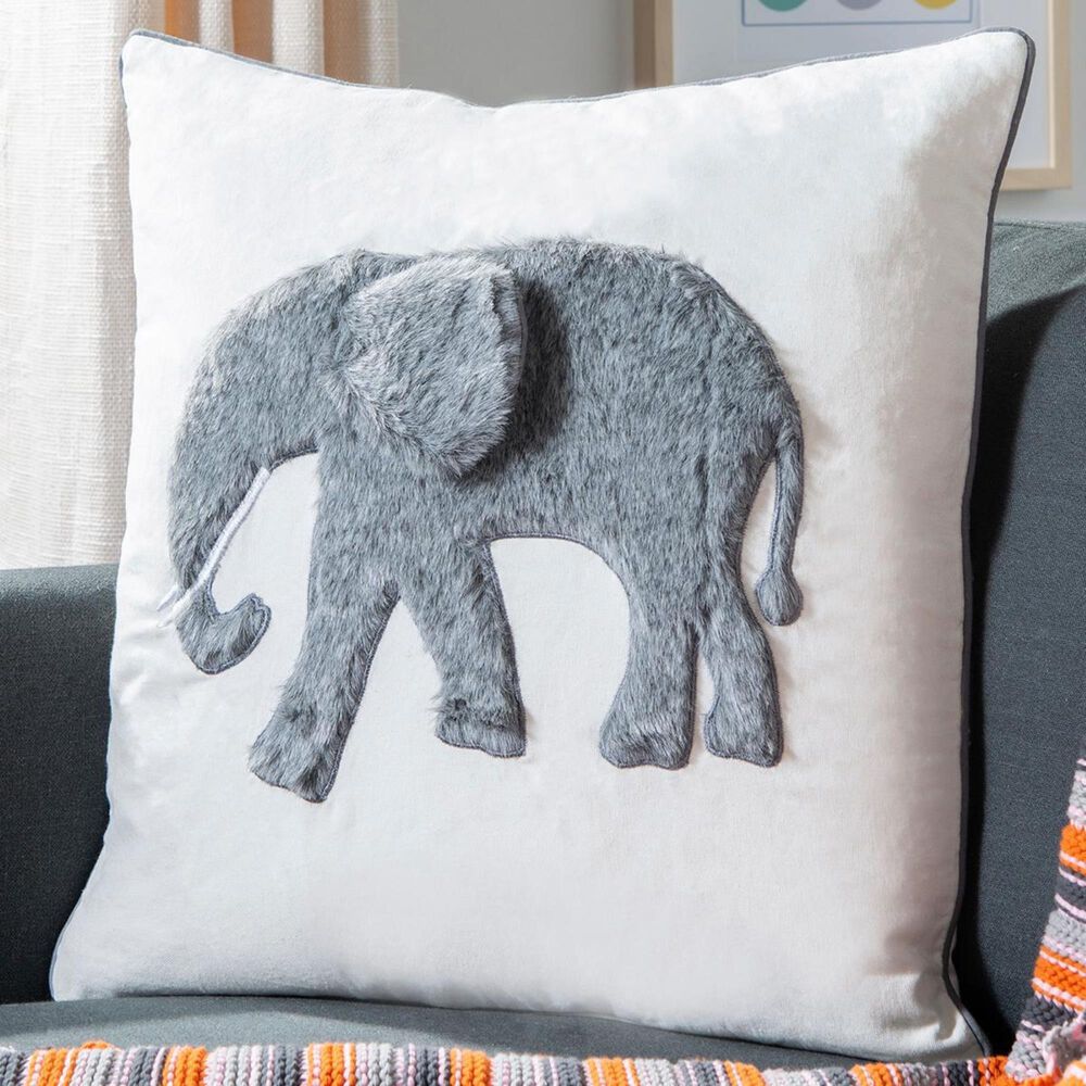 Safavieh Snuffles Pillow in White/Grey, , large