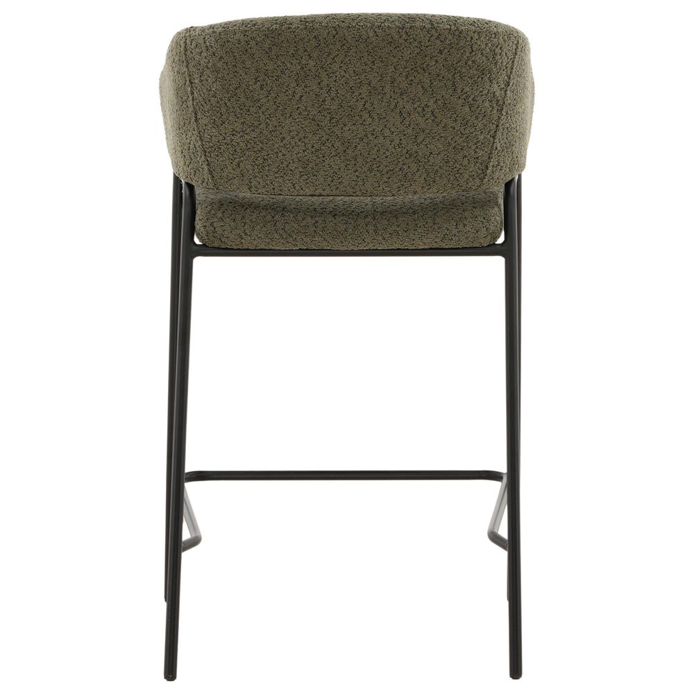Blue Sun Designs Cathey Counter Stool with Olive Fabric Seat, , large