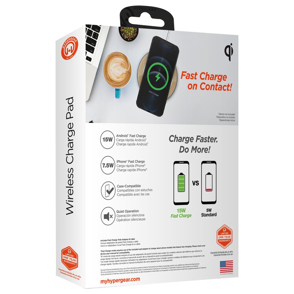 Hypercel ChargePad Pro 15W Wireless Fast Charger in Gold, , large