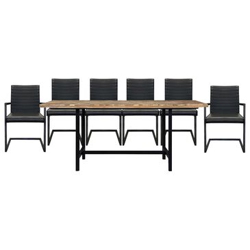 Primitive Home Mozaic and Drake 7-Piece Rectangular Dining Set in Matte Black, , large