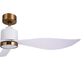 HOMLUX 52" Indoor Ceiling Fan with LED Light in Antique Brass and White, , large