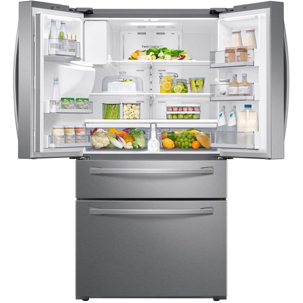 Samsung 4-Door French Door Refrigerator with Twin Cooling Plus in Stainless Steel, , large