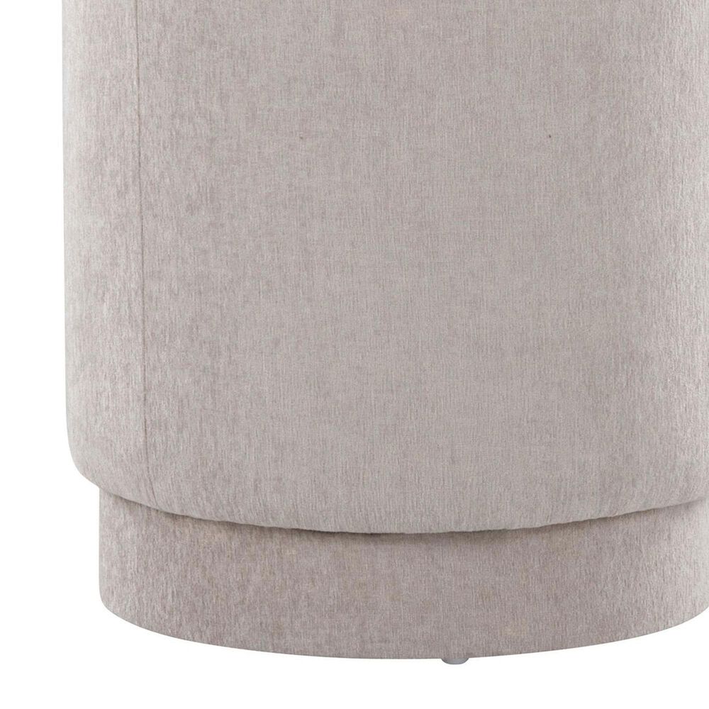 Lumisource Marla Upholstered Vanity Stool in Grey, , large