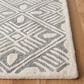 Safavieh Micro-Loop MLP262F 4" x 6" Gray and Ivory Area Rug, , large