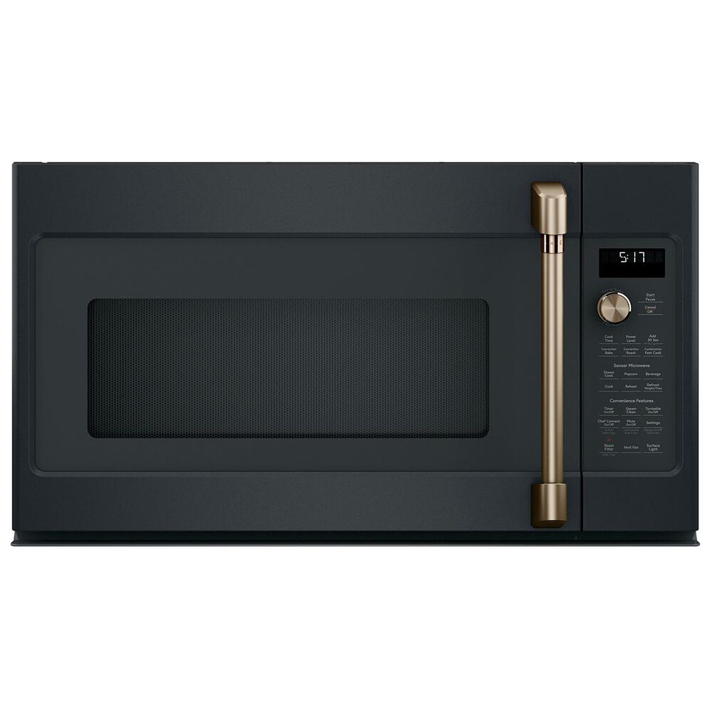 Cafe Handle and Knob Kit for Microwave Oven in Brushed Bronze, , large