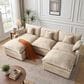 HOMLUX 107.87" Ultra-Comfort Chenille Sectional Sofa in Camel, , large