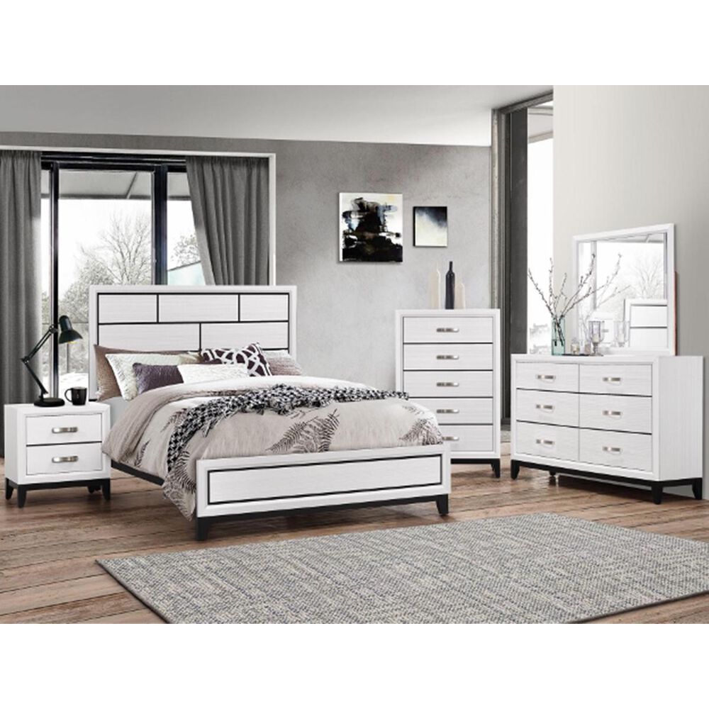 Crown Mark Akerson Chalk Chest in White, , large