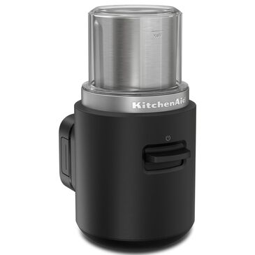 KitchenAid Go Cordless Blade Coffee Maker Grinder with Battery in Matte Black and Stainless Steel, , large