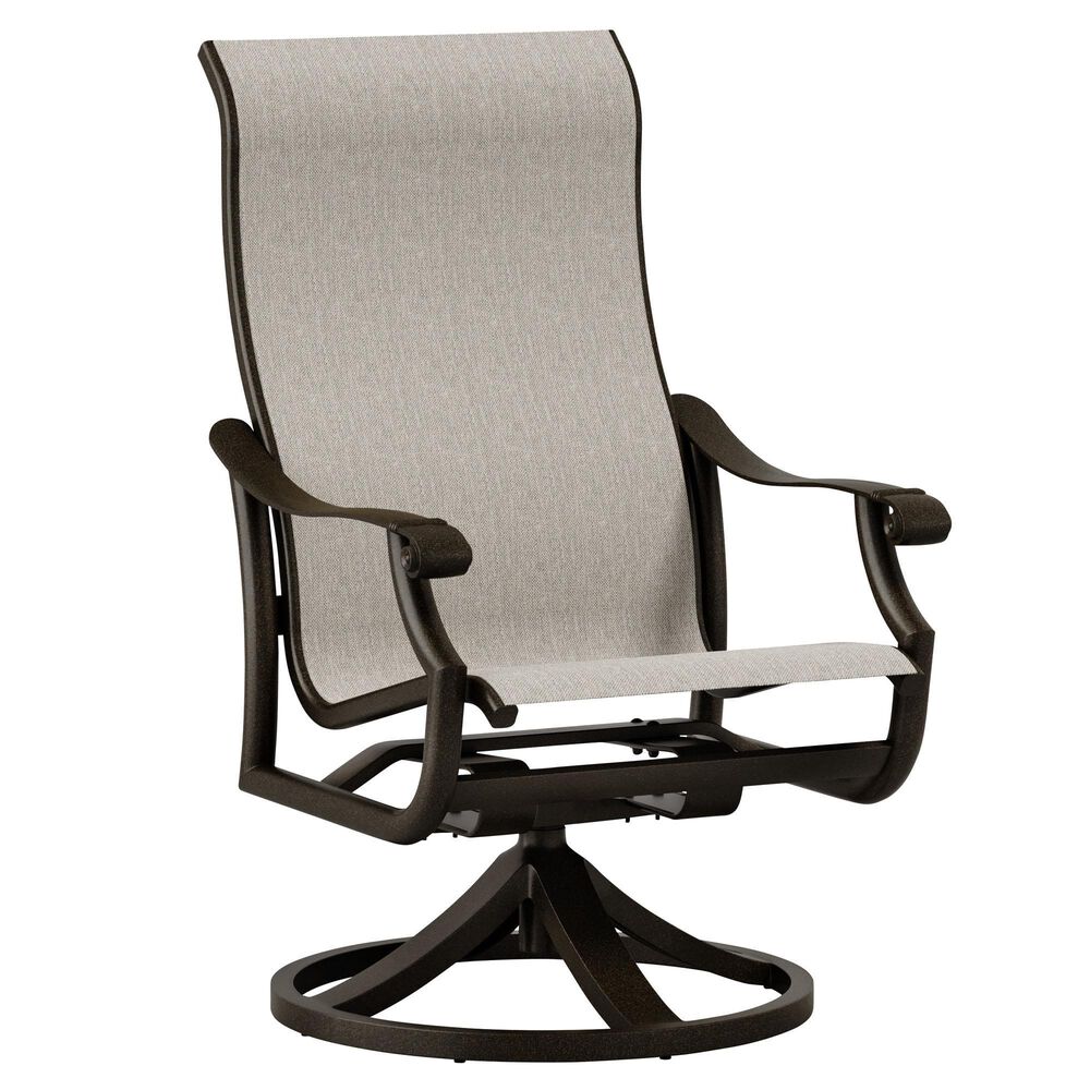 Tropitone Montreux Patio Swivel Rocker Chair in Beige Grey, , large