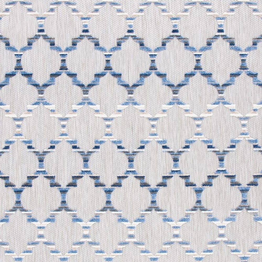 Safavieh Cabana CBN333G 2&#39;2&quot; x 9&#39; Grey and Blue Indoor/Outdoor Performance Runner, , large