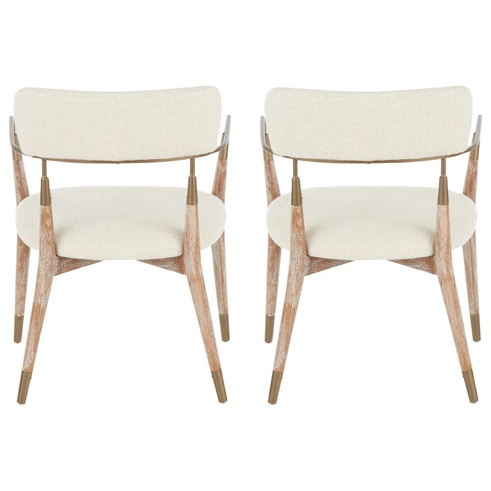 Lumisource Savannah Arm Chair with Cream Cushion in Copper and Whitewashed &#40;Set of 2&#41;, , large