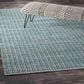 L&R Resources Bleached Naturals 5" x 7"9" Bleach, Blue and Ivory Area Rug, , large