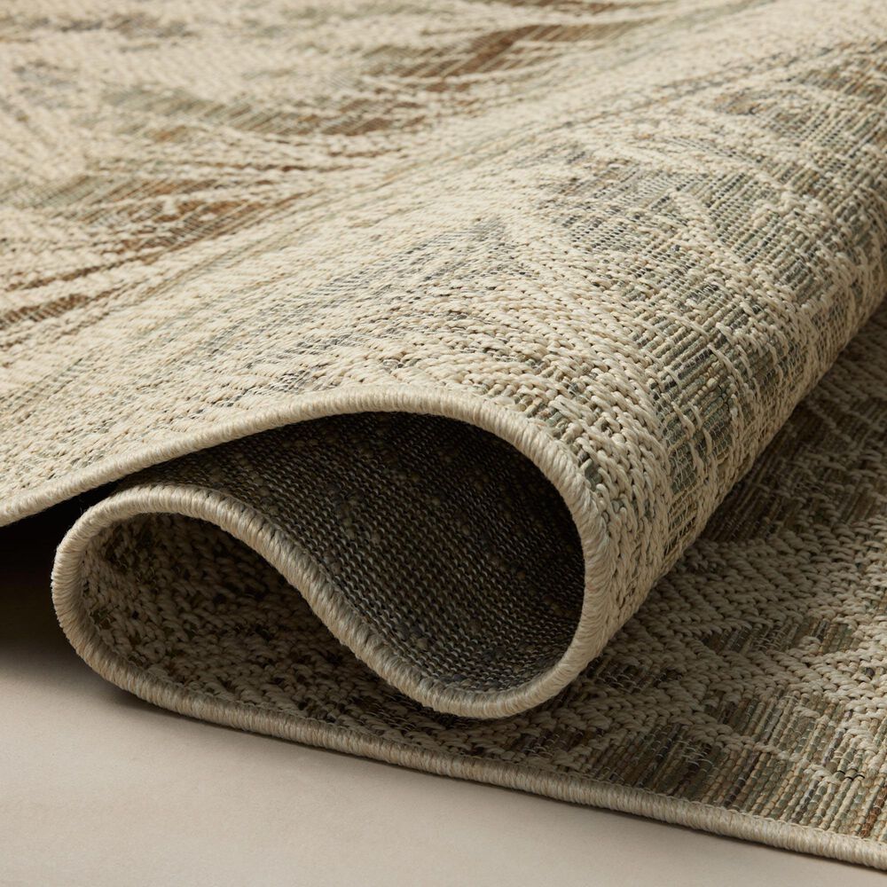 Loloi Saylor Ivory and Stone 3'9" x 5'9" Indoor/Outdoor Area Rug, , large