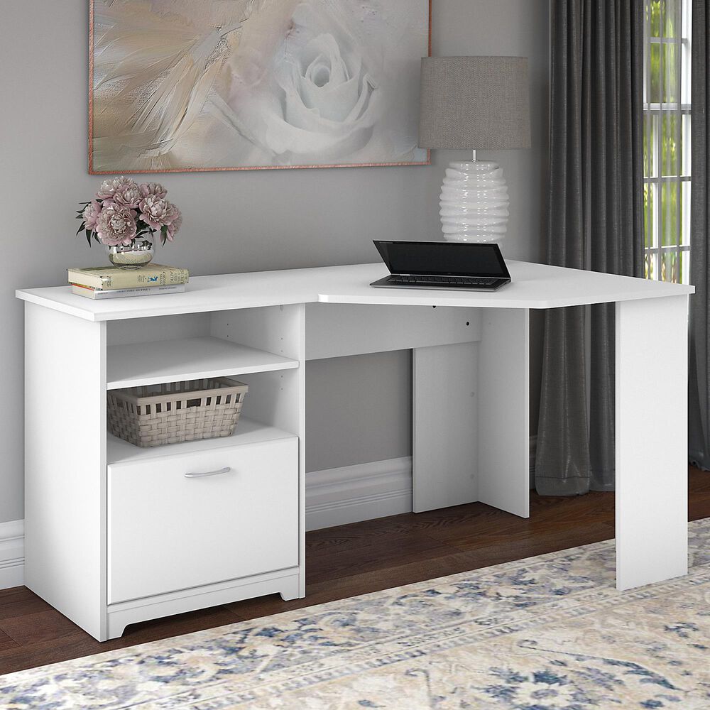 Bush Cabot 60" Corner Desk in White, , large