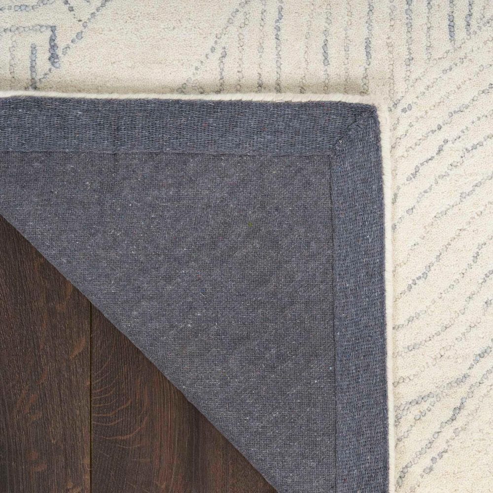 Nourison Pure Patterns Ivory and Grey 5&#39;3&quot; x 7&#39;3&quot; Area Rug, , large