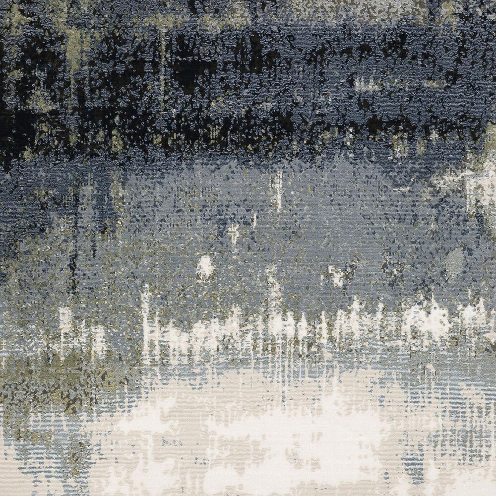 Oriental Weavers Caravan Brush Up 3&#39;3&quot; x 5&#39; Blue and Green Area Rug, , large