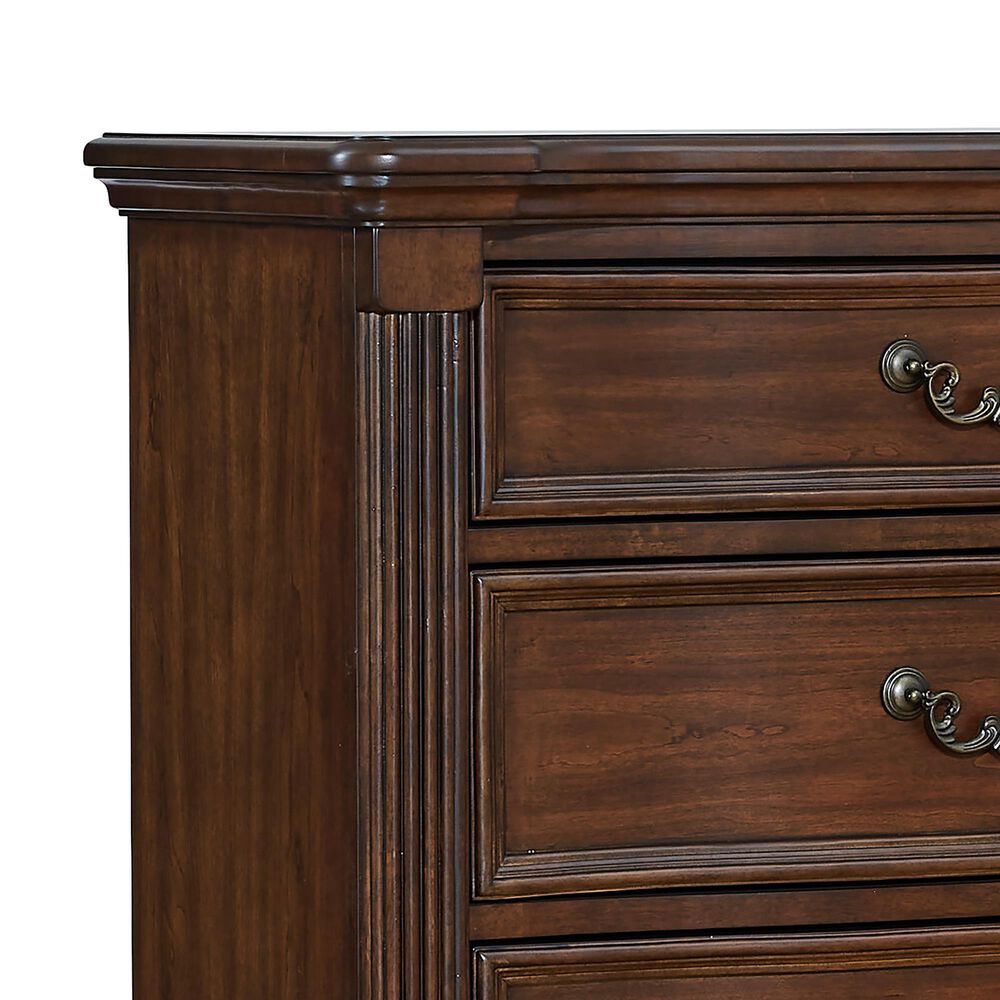 Ashley Lavinton 5-Drawer Chest in Cherry Brown, , large