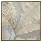 Maple and Jade 40" x 40" Square Palm Tree Metallic Layered Leaf Framed Wall Art in Brown, Black, Beige, Gray and Gold, , large