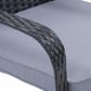 CorLiving Parksville Patio Dining Chair in Black/Ash Gray (Set of 2), , large