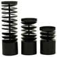 Maple and Jade Metal Decorative Candle Holder in Matte Black (Set of 3), , large