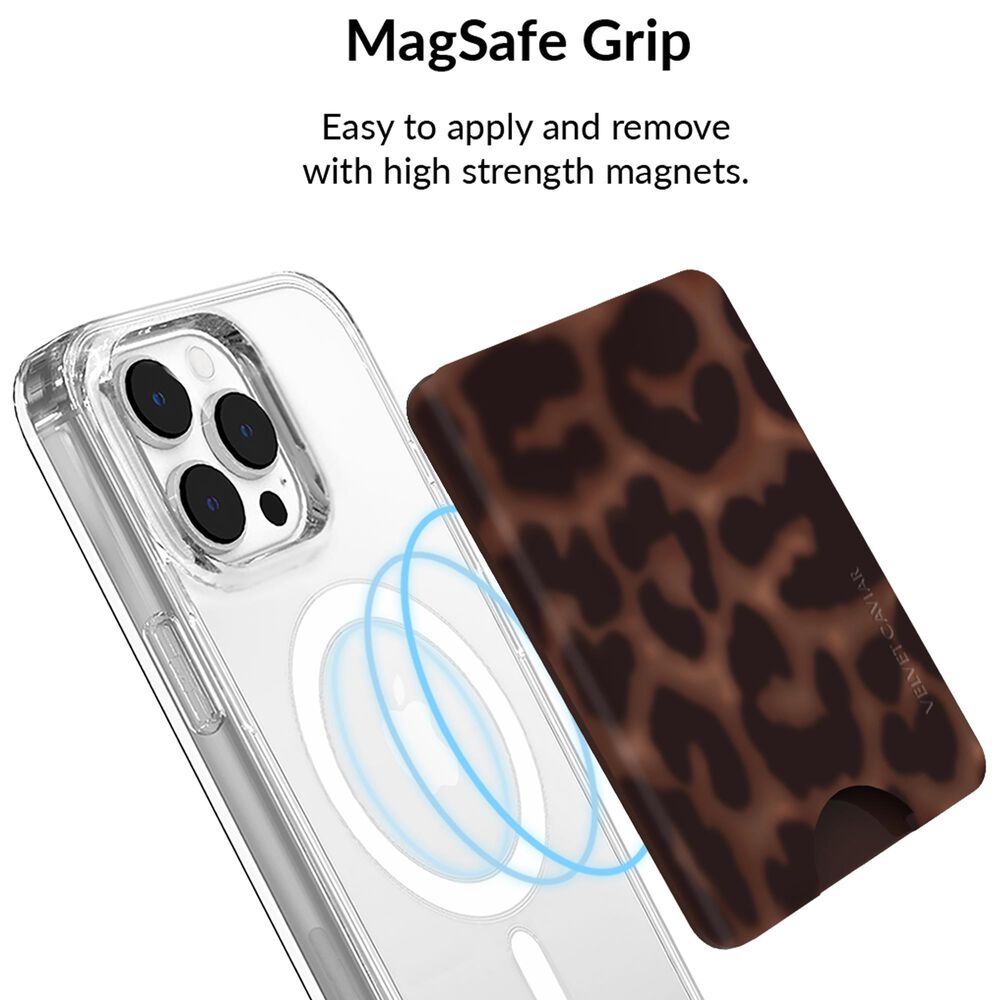 Velvet Caviar MagSafe Phone Wallet in It Girl Leopard, , large