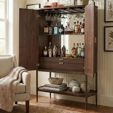 Wycliff Bay Winston Bar Cabinet in Warm Cherry, , large