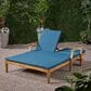 Hearth and Haven Perla Outdoor Double Chaise Lounge with Cushion in Teak, , large