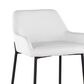 LumiSource Daniella Bar Stool with White Upholstery in Black (Set of 2), , large